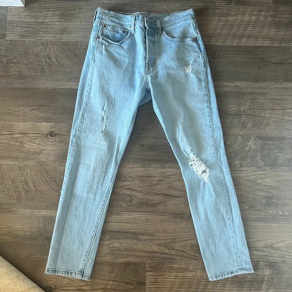 Levi's 501 S Skinny Light Wash Jeans Size 27 - Picture 1 of 3